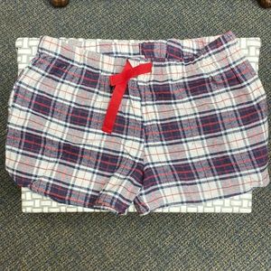 Plaid lounge shorts